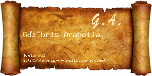 Gábris Arabella névjegykártya